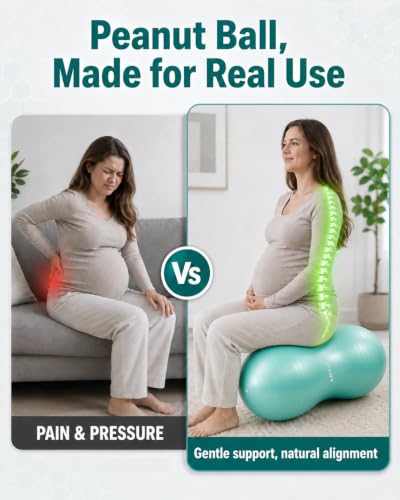 INPANY Peanut Exercise Ball for Labor, Physical Therapy & Fitness - color: Green