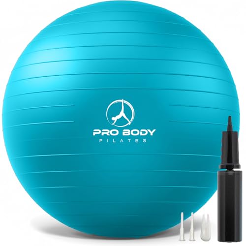 ProBody Pilates Yoga Ball - Vibrant Colors Exercise Ball - color: Sky, size: L: 23-26" (65 cm)