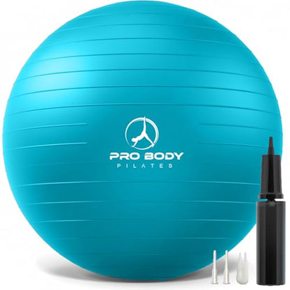 ProBody Pilates Yoga Ball - Vibrant Colors Exercise Ball - color: Sky, size: XL: 27-30" (75 cm)