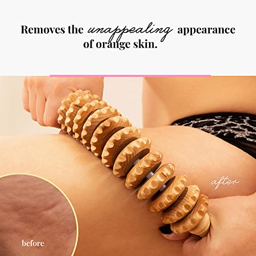 Tuuli Accessories - Flexi Wooden Massage Roller, Multi-Functional Body Roller for Cellulite, Muscle Tension and Skin Health Support, Natural Massager for Women and Men