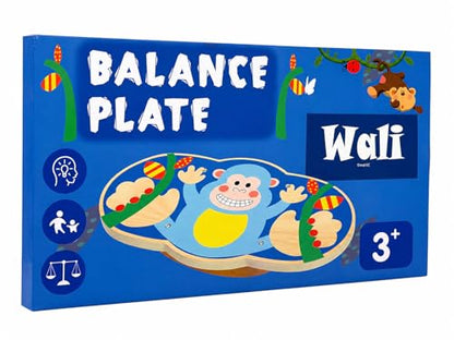 Wooden Balance Board Toy for Kids, Monkey Theme Balancing Game, Montessori Educational Toy, Active Play & Exercise