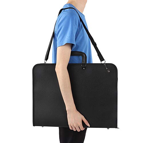 Drawing Board Bag, Art Portfolio Case, 18.9 X 14.5 Inch PVC A3 Art Portfolio Tote, Painting Plate Bag Drawing Sketch Board Storage Bag for Students Designers