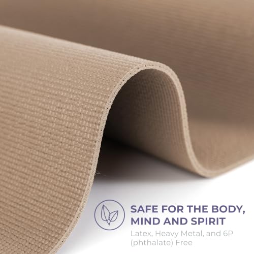 Ascend 6mm Thick Yoga Mat Roll, 50ft x 24in - color: Mocha