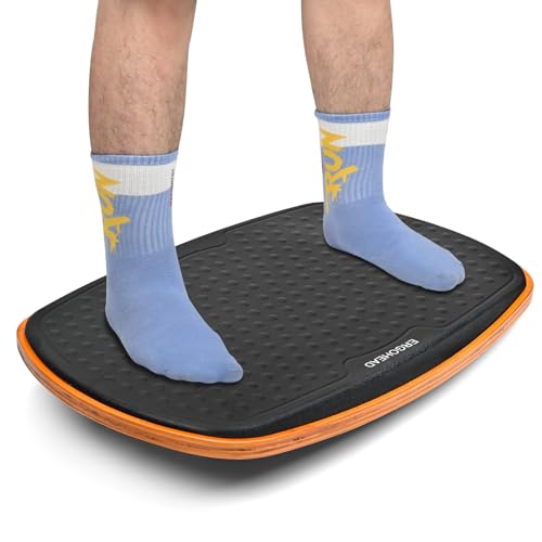 Office Standing Desk Anti Fatigue Mat Wooden Wobble Balance Board Stability Rocker Ergonomically Engineered for Stand Up Desks Desk Riser Workstation
