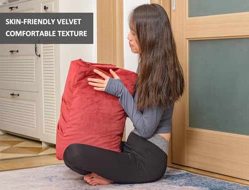 Meditation Cushion,Velvet Meditation Pillow and Zabuton 2-in-1 Portable Design(50 * 70CM). (Burgundy, Service H：9cm) - color: Burgundy