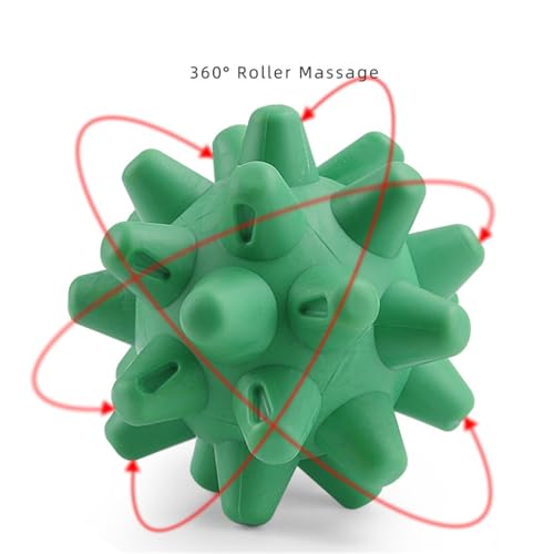 Soft Spiky Massage Balls, 2 Pcs Silicone Massage Ball for Plantar Fasciitis, Trigger Point Release Ball Deep Tissue Self Massage Ball Muscle Soreness Manual Massage Ball for Yoga Gym Exercise (Yellow) - color: Yellow