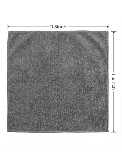 POPCHOSE Microfiber Cleaning Cloth, 12 Pack Super Absorbent Towels for Cars