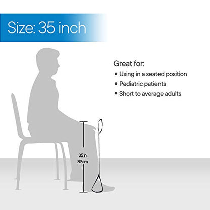 RMS Premium Leg Lifter with Hand Strap and Foot Loop, 35 Inch | Leg Lifter Strap, Helps lift a weak leg into bed, a wheelchair, chair or car without reaching down or using your hands - size: 35 Inch (Pack of 1)