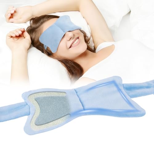 SPRING SEAON Weighted Sleep Mask,Light Blocking,Velvet Gravity,Adjustable | Sleeping Mask, Weighted Glass Beads, Blindfold, Adjustable, Breathable, Day&Night Use, For Travel and Relaxation, Blue - color: Light Blue