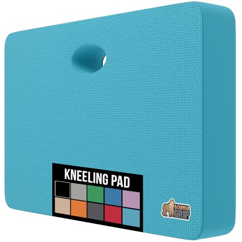 GORILLA GRIP® Extra Thick Foam Kneeling Pad for Gardening 17.5x11 Turquoise - color: Turquoise