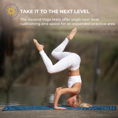 Ascend 6mm Thick Yoga Mat, 4 Pack, 72x24in - color: Ocean Tide - Printed, size: 10 Pack