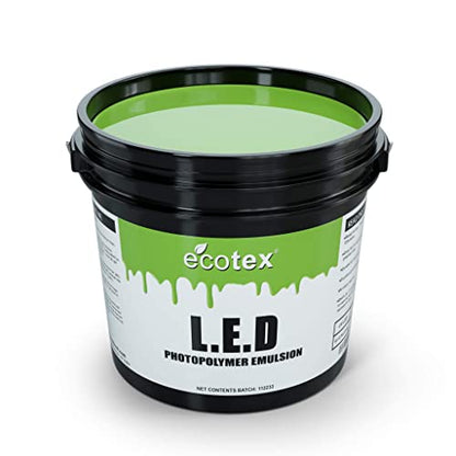 Ecotex® LED Green Pre-Sensitized Photo Emulsion - Silk Screen Emulsion, Pt | Premixed And Pre-Sensitized Photo Emulsion - No Diazo Needed, Ultra Durable, 12 Month Shelf Life, Made In The USA - Pint - size: Pint - 16 oz.