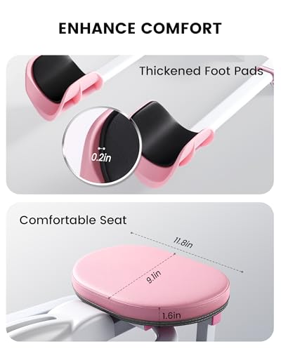 Split Machine, Leg Stretcher Splits Machine for Flexibility, 0-180° Adjustable Home Stretch Machine for Balle, Cheerleading Dance, Gymnastics and Other Sports, 330lbs Capacity - color: Pink