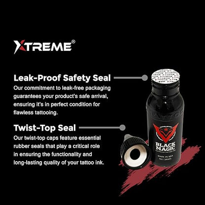 Xtreme Tattoo Ink Wetting Solution, Ultimate Solution to Keep Inks Fresh and Vibrant, Sterile, Vegan, Water-Based, Acrylic-Free (1oz) - size: 1 fl oz