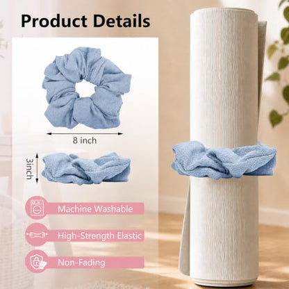 Yoga Mat Scrunchie Yoga Mat Strap Carrier Pilates Mat Holder | Holds Your Yoga Mat in Style, Adjustable & Stretchy Yoga Mat Band, Fits Most Standard Yoga Mats (mat not included),Yoga Gifts - color: Light Blue