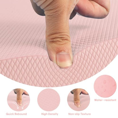 Exercise Balance Pad，Balance Foam Mat for Physical Therapy Equipment & Strength Stability Training, Slip Resistant Foam Mat for Yoga, Pilates, Meditation，Gardening knee pads - color: Pink
