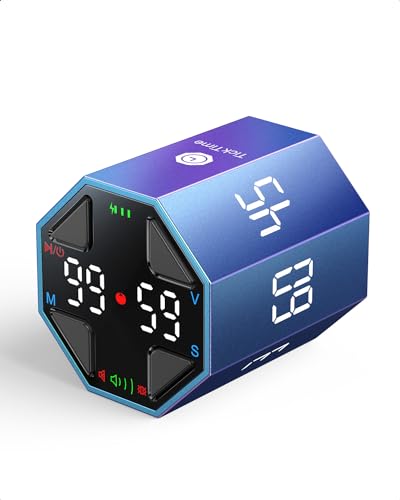 Ticktime T8 Pomodoro Timer Cube for Focus, Study, Work, Task, ADHD, Kitchen - color: Blue
