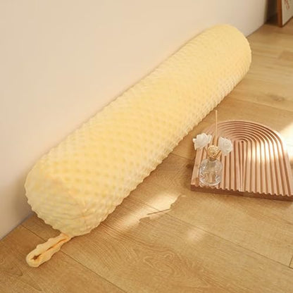 Extra Long Round Body Pillow 59 * 7.87“ Extra Soft Bolster Pillows for Bed with Removable Pillowcase,Yellow - color: Yellow, size: 59IN