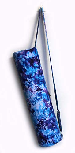INDIAN CRAFT CASTLE ICC Yoga Mat Bag Carrier Full-Zip Exercise Yoga Mat Carry Bag for Women Men with Multi-Functional Storage Pockets and Adjustable Shoulder Strap 26X6 Inches - style: Purple Tye Dye