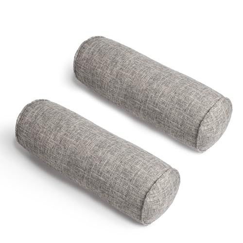 Neck Roll Pillow - color: Grey (Linen)