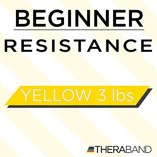 THERABAND Resistance Band Loops, Exercise, Physical Therapy, 12", Yellow - color: Yellow - Thin, size: 12 Inch