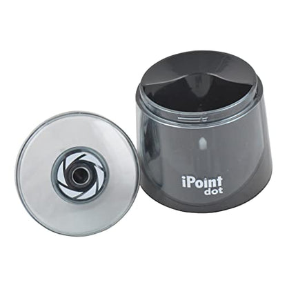 Westcott iPoint Dot Battery Pencil Sharpener | Compact & Battery Powered with Stainless Steel Blades, EZ View Shavings Reservoir, Home, Office, School or Classroom