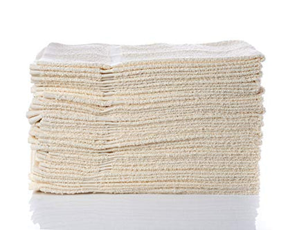 SIMPLI-Magic Cotton Hand Towels 16"x27" (12 Pack) – Soft Towels for Bathroom, Kitchen, Salon & Gym (Beige) - color: Beige, size: 16 in x 27 in