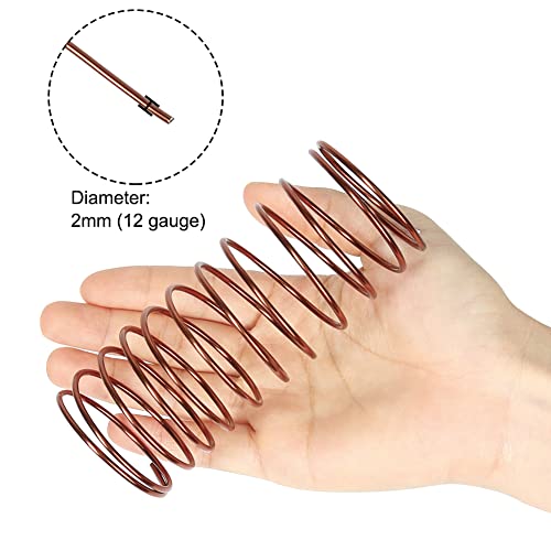 Tenn Well 100ft 12 Gauge 2mm Aluminum Wire Bronze Bendable for Bonsai | Craft wire for floral making, sculpting, armature, jewelry making - color: Bronze, size: 12 Gauge