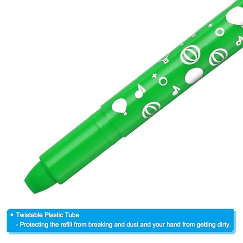 PATIKIL Gel Crayons, 3PCS Watercolor Crayons Silky Water Soluble Twist Bulk for Artists Coloring Drawing Painting, Light Green Crayon - color: Light Green