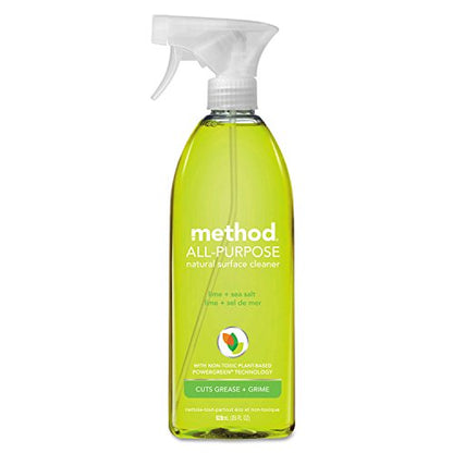 Method All-Purpose Cleaner Spray, Lime + Sea Salt, Perfect for Most Counters, Tiles, Stone, and More, 28 oz Spray Bottles, (Pack of 8) - size: 224 Fl Oz (Pack of 1)