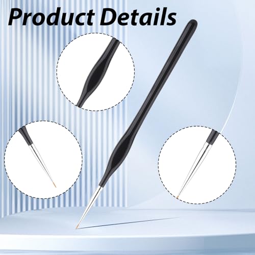 6PCS Detail Paint Brushes, Professional Fine Tip Paint Thin Miniature Brush, Small Artist Micro Paint Brushes for Acrylic Watercolor Oil Numbers Painting Models Detailing