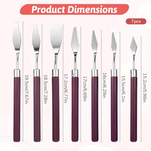 Artist Palette Knife Set - Palette Knives Stainless Steel Spatula Palette Knife for Beginners & Pros Oil Painting Supplies for Acrylic Painting Oil Colors Canvas