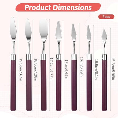 Artist Palette Knife Set - Palette Knives Stainless Steel Spatula Palette Knife for Beginners & Pros Oil Painting Supplies for Acrylic Painting Oil Colors Canvas