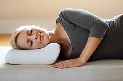 SISSEL Classic Neck Pillow Size L | Unique Incline for Disc & Vertebrae Relief | 5-Year Shape Stability Guarantee | Includes Washable Velour Cover | Dimensions: Approx. 47 x 33 x 14 cm - size: Large