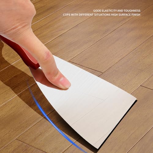 5Pcs Putty Knife Scrapers Stainless steel spatula Tool set，with a comfortable wooden handle，for Scrapering,Drywall Repairs and Spreading，Taping Drywall Wall Painting (Mixed pack2",3",4",5",6") - color: Mixed Pack2",3",4",5",6"