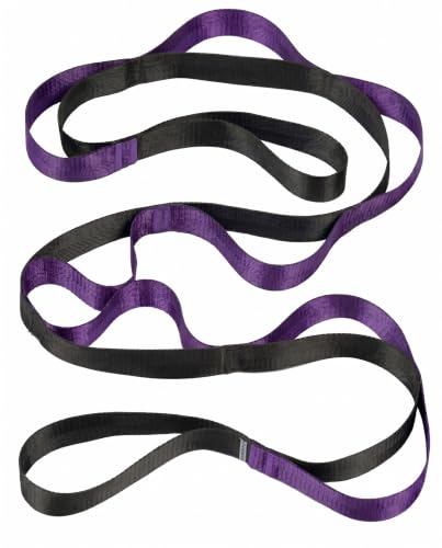 Acozycoo Stretching Strap with Loops for Physical Therapy,Knee,Calf,Back | Yoga Strap for Stretching,Non-Elastic Stretch Band,Rehab,Pilates,Flexibility Training,Hamstring,Leg Lifter,Fascia,Hip - color: Purple-02, size: Length: 75 Inch, Width: 1 Inch