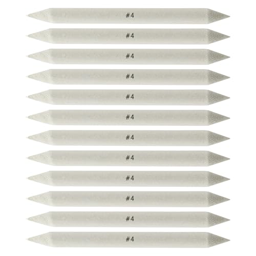 Creative Mark Blending Stumps - Solid Double-Ended Blending Stumps for Blending Charcoal, Pencils, Pastels, and More! - [Size # 4-12 Count] - size: Size # 4 - 12 Pack