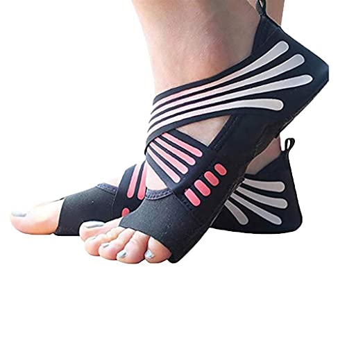 ABIRAM Pilates Grip Socks for Women - Non-Slip Toeless Yoga & Barre Socks | Quick-dry, non-slip, toeless design with stay-put fit and stylish colors — ideal for reformer, yoga, Pilates, barre & ballet - color: Pink, size: Small