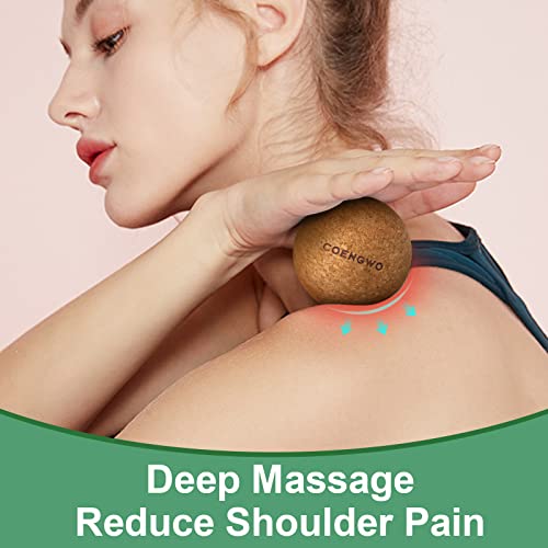 COENGWO Cork Massage Ball, Cork Myofascial Release Ball, Yoga Therapy Ball for Trigger Point Therapy, Muscle Knots, Deep Tissue Relief, 3 Inch - size: 3 inches