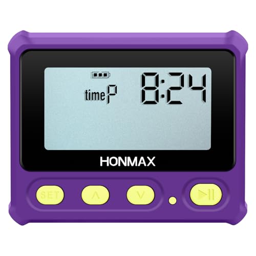 8200 Interval Timer, Stopwatch with Backlight, USB-C Rechargeable Clock (Purple) - color: Purple