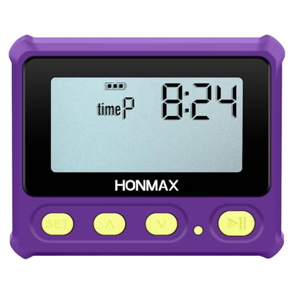 8200 Interval Timer, Stopwatch with Backlight, USB-C Rechargeable Clock (Purple) - color: Purple