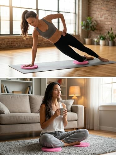 Round Yoga Knee Pads TPE Foam Cushion for Pilates - Workout Equipment Accessories for Women - Exercise Wrist and Elbow Support Mats