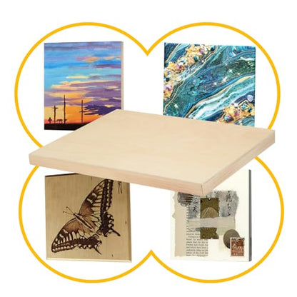 2 Pack 30x40'' Unfinished Gallery Birch Wood Canvas Panels | 1 1/2" Deep Art Cradle Boards for Painting, Pouring, Burning, Epoxy Resin, Laser Engraving Cutting - size: 30*40 2 Pack
