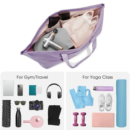 sportsnew Large Yoga Mat Bag Trolley Sleeve Gym Carrier Shoe Bag Wet Pocket - color: Purple