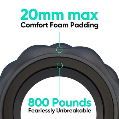 FitBeast Back Roller, Back Wheel Foam Roller - Targeted Muscle Roller for Deep Tissue Massage, Back Stretcher - color: Black, size: 6''