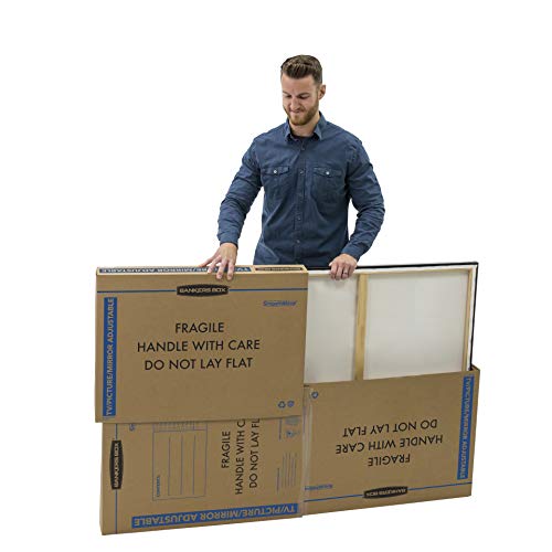 Bankers Box 3-Pack Adjustable TV/Picture/Mirror Moving Boxes | Protect TVs, mirrors, and framed art with rigid moving boxes sized for flat, fragile items. - style: Adjustable