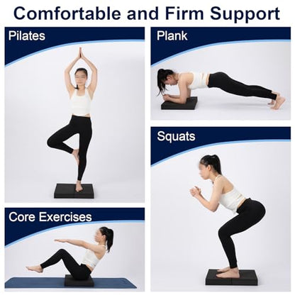 StrongTek Balance Pad & Yoga Wedge Kit – Core Rehab, Wrist Relief, and Flexibility Training