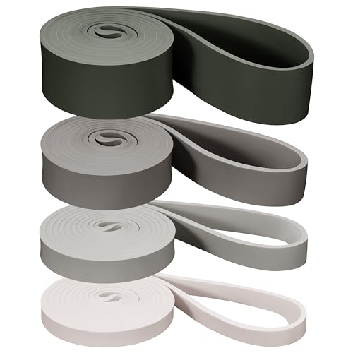 Retrospec Lift Resistance Pull Up Assistance Band Set for Working Out, Home Fitness, Toning, Stretching. Physical Therapy, Muscle Training & Exercise - Lightweight & Portable for Men & Women - color: Cobblestone