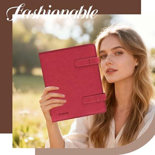 Red Leather Sketchbook Cover 9x12, Travel Drawing Portfolio | Portable sketch kit organizer, pencil holder, Fits 9x12 Sketch Book, Spiral Pad, Compact artist storage case - color: Red, size: Large-9x12