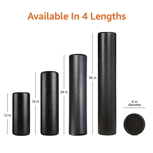 Amazon Basics High Density Foam Roller for Exercise and Recovery, 18 Inches, Blue Speckled - color: Blue Speckled, size: 18-Inch
